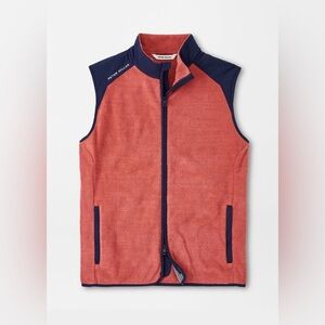 Peter Millar Cape Red Fade Vest MS24EZ29 Fleece Full1Zip Golf